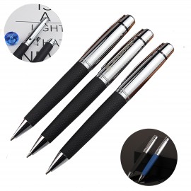 Metal PU Leather Ballpoint Pen Custom Engraved