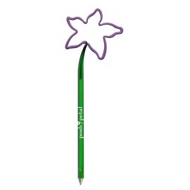 Custom Imprinted Flower Violet Multi-Color Inkbend Standard, Bent Pen