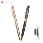 Custom Imprinted Gold Ring Business Metal Ballpoint Pen