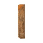 Rustic/Gold Leatherette Pen Sleeve Custom Imprinted