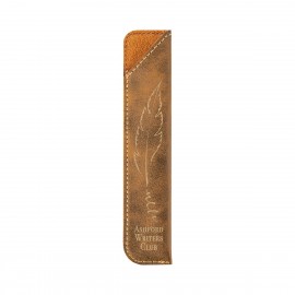 Rustic/Gold Leatherette Pen Sleeve Custom Engraved