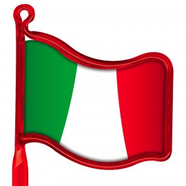 Custom Engraved Inkbend Standard Billboard Pens W/ Italy Flag Stock Insert