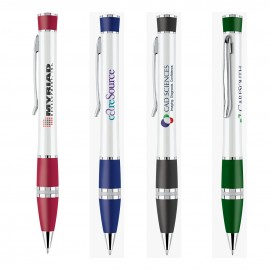 Logo Branded Clarion-II Twist Action Ballpoint Pen w/Chrome Accents  Logo Branded Clarion-II Twist Action Ballpoint Pen w/Chrome Accents