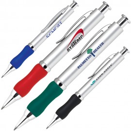 Custom Engraved Click Action Brass Ballpoint Pen w/ Smooth Satin Finish