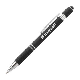 Custom Imprinted Mabel Exectuive Spin Top Pen w/Stylus - Black  Custom Imprinted Mabel Exectuive Spin Top Pen w/Stylus - Black
