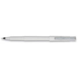 Uniball Micro Point Pearlized White/Black Ink Roller Ball Pen Logo Branded