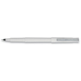 Uniball Micro Point Pearlized White/Black Ink Roller Ball Pen Custom Engraved