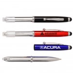 Custom Engraved Aluminum Touch Screen Stylus w/ LED Flashlight & Ballpoint Pen