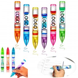 Custom Imprinted Colorful Liquid Timer Pen  Custom Imprinted Colorful Liquid Timer Pen