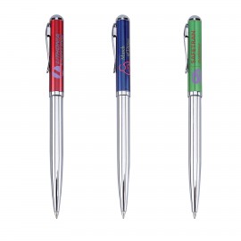 Logo Branded New Zeeman-I Ballpoint Pen w/Chrome Barrel