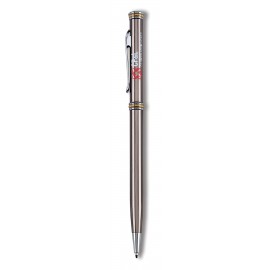 Custom Engraved Twist Action Pen With Metallic Color Barrel