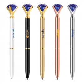 Logo Branded Sapphire Gemstone Ballpoint Pen
