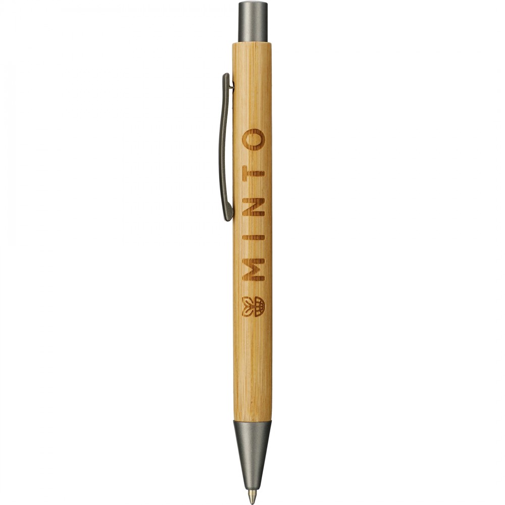 Custom Engraved Bamboo Quick-Dry Gel Ballpoint