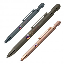 Custom Engraved Pluto Softy Metal Pen with Stylus (Full Color Imprint)
