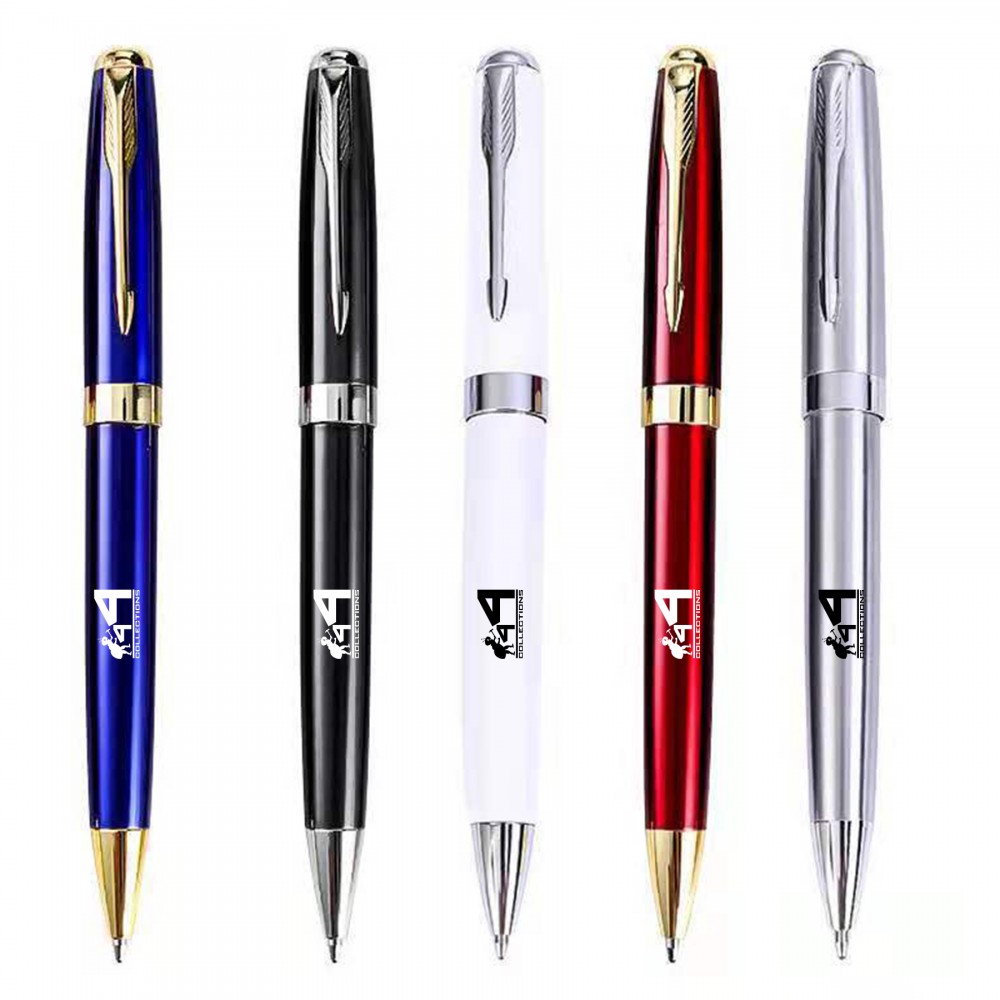 Logo Branded Metal Clip Metal Ballpoint Pen Logo Branded Metal Clip Metal Ballpoint Pen