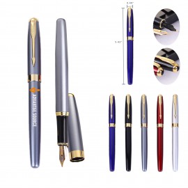 Business Signature Metal Fountain Pen with Smooth Writing Custom Engraved