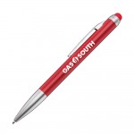 Nuvo Metal Pen/Stylus - Red Logo Branded