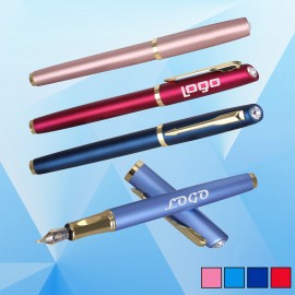 Logo Branded Fountain Pen w/ Crystal