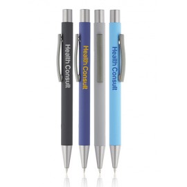 Custom Imprinted Cordova Rubber Coated Metal Pens