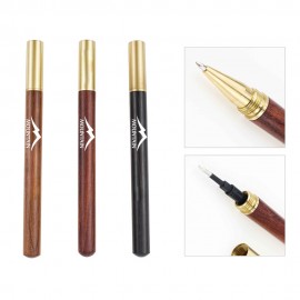 Logo Branded Wooden Brass Gel Pen