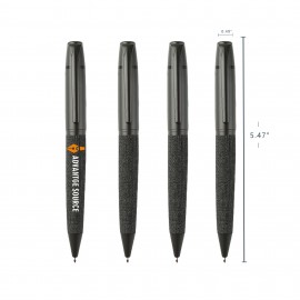 Matte Metal Ballpoint Pen with Fabric Grip Custom Imprinted