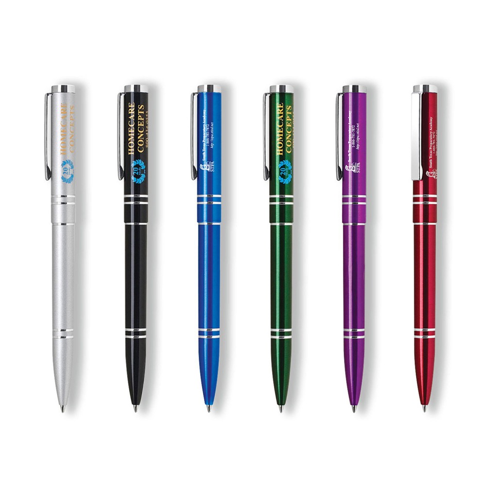 Custom Engraved Aluminum Ballpoint Click Metal Pen