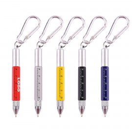 Logo Branded 6" 1 Multifunctional Tool Pen With Carabiner