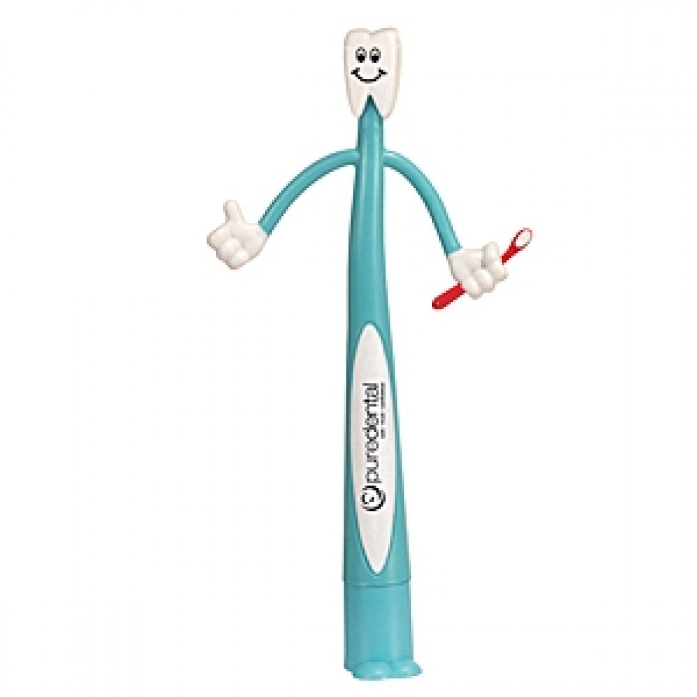 Tooth Bend-A-Pen (Spot Color) Custom Engraved Tooth Bend-A-Pen (Spot Color) Custom Engraved