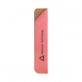 Custom Imprinted Pink Leatherette Pen Sleeve