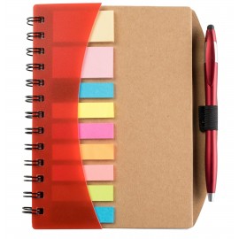 Inkspire 6.1 x 7 Cardboard Spiral Journal with Pen - Unlined Custom Imprinted