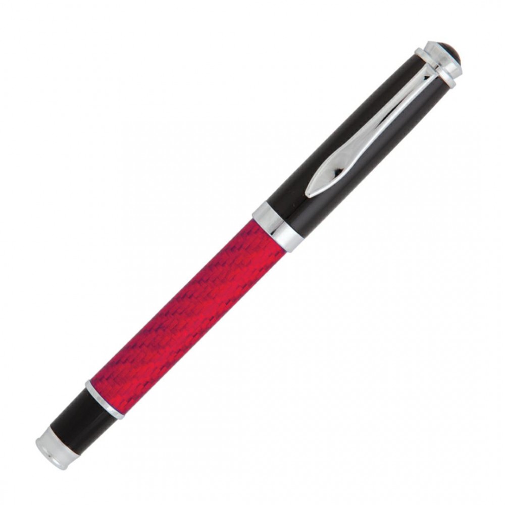 Tethys Metal Pen w/Rubber Grip - Red Custom Imprinted Tethys Metal Pen w/Rubber Grip - Red Custom Imprinted