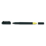 Uniball Combi Black Ball Pen/ Highlighter Black/Yellow Logo Branded