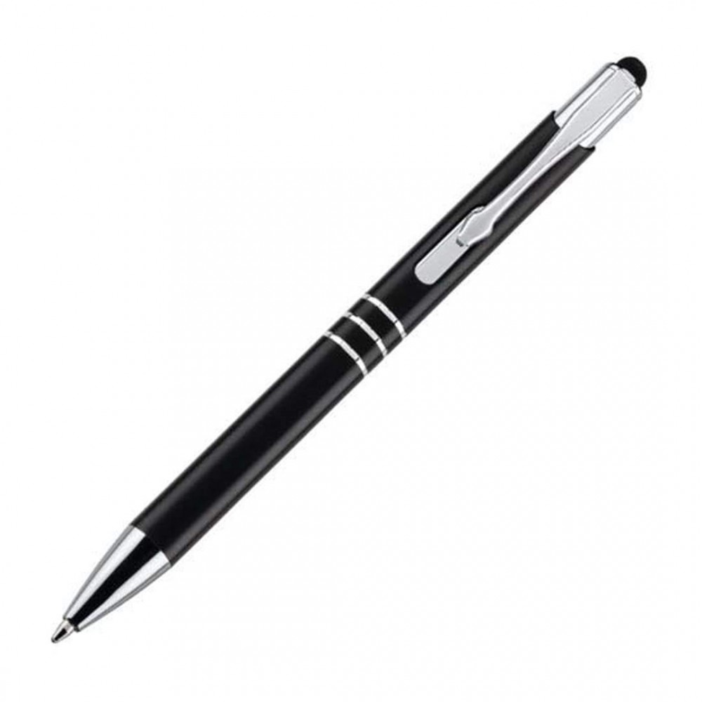 Spectra Metal Stylus Pen - Black Logo Branded