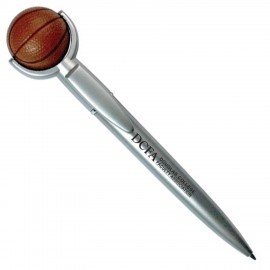 Custom Imprinted Basketball Specialty Pen w/Squeeze Topper