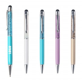 Shining Powder Pen With Stylus Logo Branded