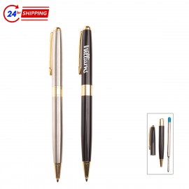 Gold Ring Business Metal Ballpoint Pen Custom Imprinted  Gold Ring Business Metal Ballpoint Pen Custom Imprinted