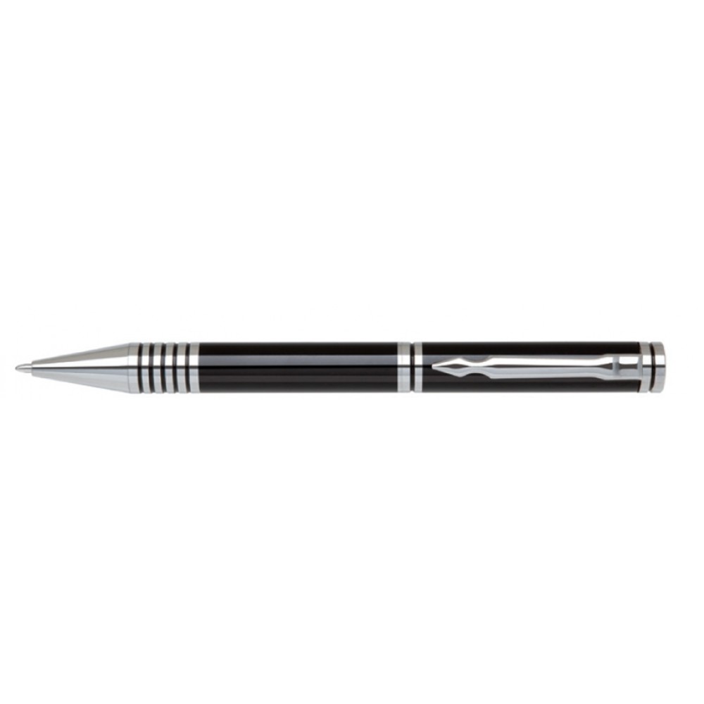 Logo Branded Cyril Stainless Ballpoint Pen w/Enamel Finish Logo Branded Cyril Stainless Ballpoint Pen w/Enamel Finish