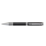 Logo Branded Cyril Stainless Ballpoint Pen w/Enamel Finish