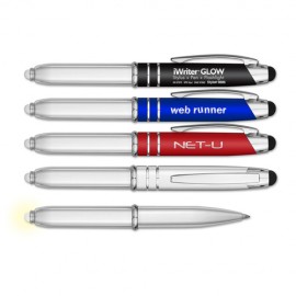Liqui-Mark iWriter GLOW - Metal Stylus Pen w/LED Light Custom Imprinted