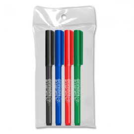 Custom Imprinted Liqui-Mark Note Writers Fine Point Fiber Point Pens (4-Pack)