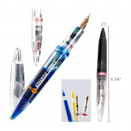 High Capacity Ink Jar Vibrant Acrylic Transparent Fountain Pen Custom Engraved