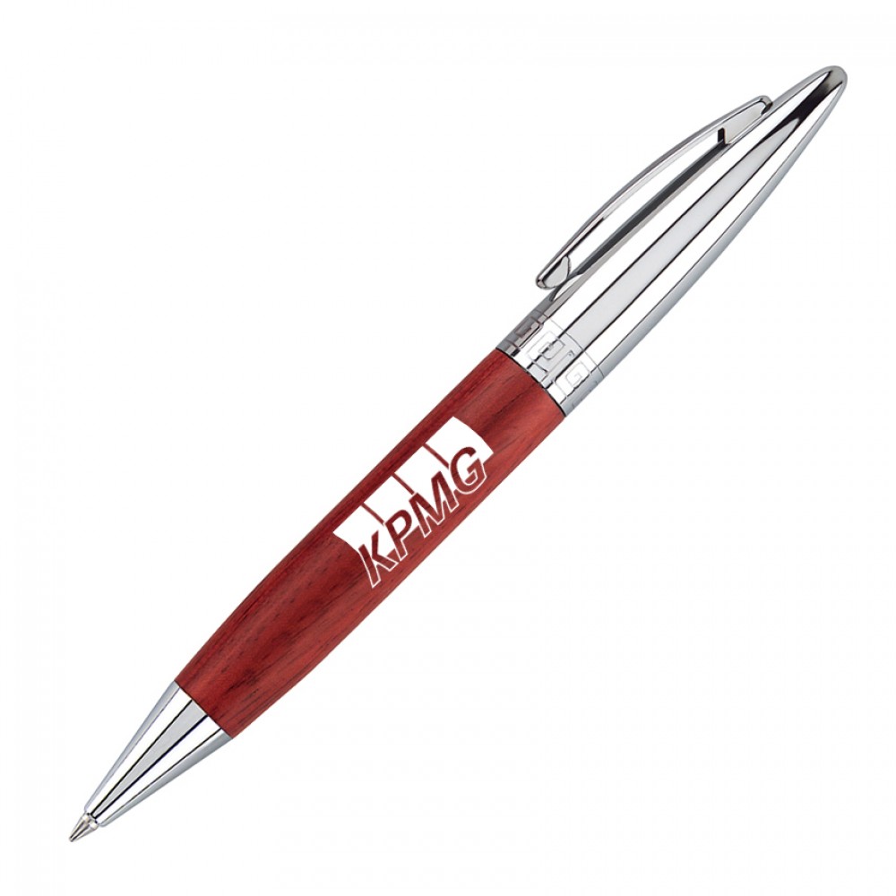 Alexander Twist Action Ballpoint Pen w/Shiny Chrome Accents Custom Imprinted Alexander Twist Action Ballpoint Pen w/Shiny Chrome Accents Custom Imprinted