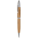Custom Engraved Bamboo Twist Action Ballpoint Pen