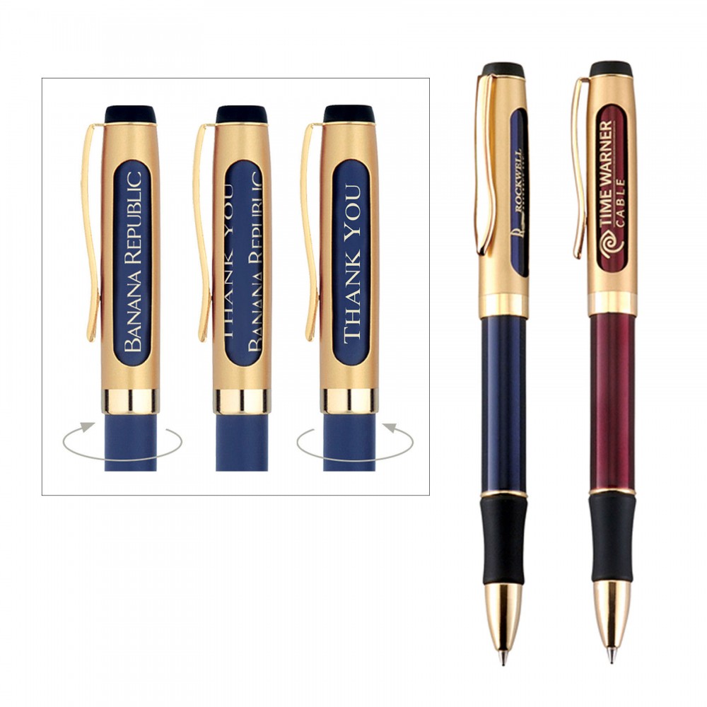 Metal Pen, Ballpoint pen, Twist action, Blue ink refill optional Custom Imprinted Metal Pen, Ballpoint pen, Twist action, Blue ink refill optional Custom Imprinted