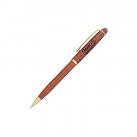Rosewood Ballpoint Pen w/Gold Trim (Laser Engraved) Logo Branded