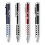 Twist Action Solid Brass Ballpoint Pen With Metall Logo Branded