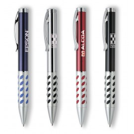Twist Action Solid Brass Ballpoint Pen With Metall Logo Branded