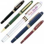 Custom Engraved Brass Cap Off Rollerball Pen w/ Enamel Finish