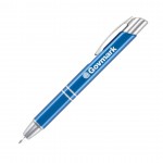 Custom Imprinted Light Up Metal Pen/Light - Blue