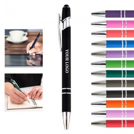Soft Touch Click Metal Pen Custom Imprinted